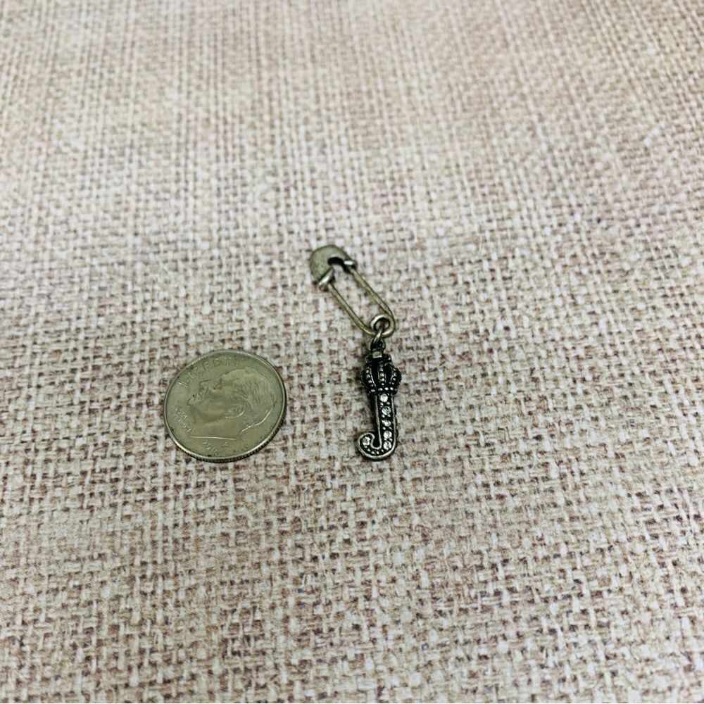 Juicy Couture‎ Silver Safety Pin J Crown Charm